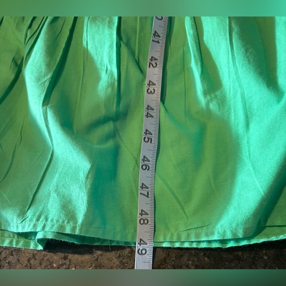 Influence Open Back Tiered Midi Dress Green Puff Sleeve Plus Sz 22 Cruise Vacay - Picture 14 of 14